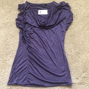 Purple cowl neck banana republic top -NWT